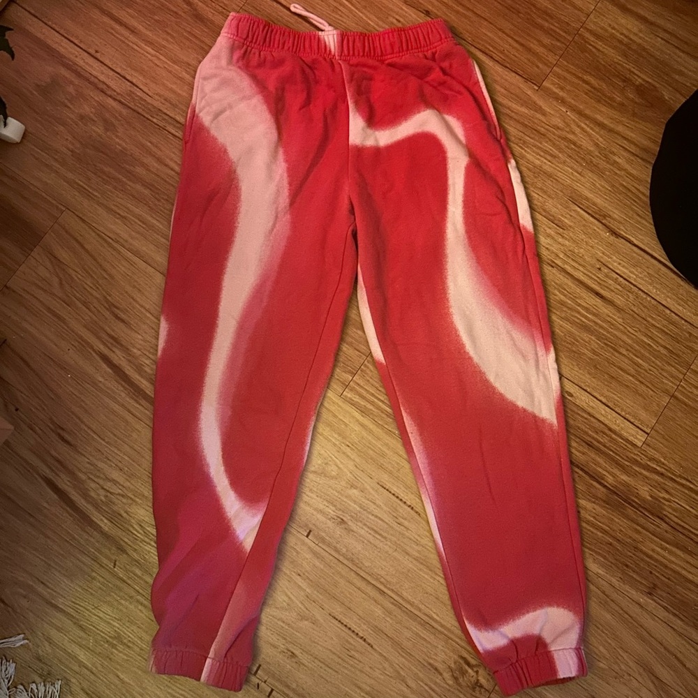 Target sweat pants, red and pink, size small